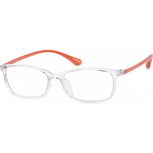 ZENNI OPTICAL 2018322 CLEAR ORANGE EYEGLASSES FRAMES